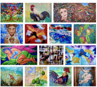 Exposición de Pintura: 3 Artistas Lulu Rivera, Melissa Torres y José Vázquez